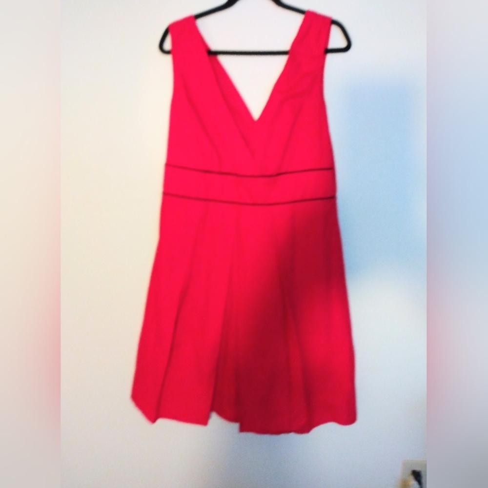 torrid Red V-Neck Fit & Flare Dress